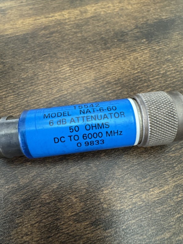 Mini Circuits 15542 NAT-6-60 DC-6000 MHz 50 Ohm 6 dB Type-N RF Attenuator gallery