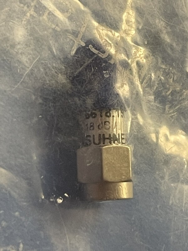 Huber+Suhner 6618.19.AC SMA coaxial attenuator, 18 dB, 2 W, 3 GHz gallery
