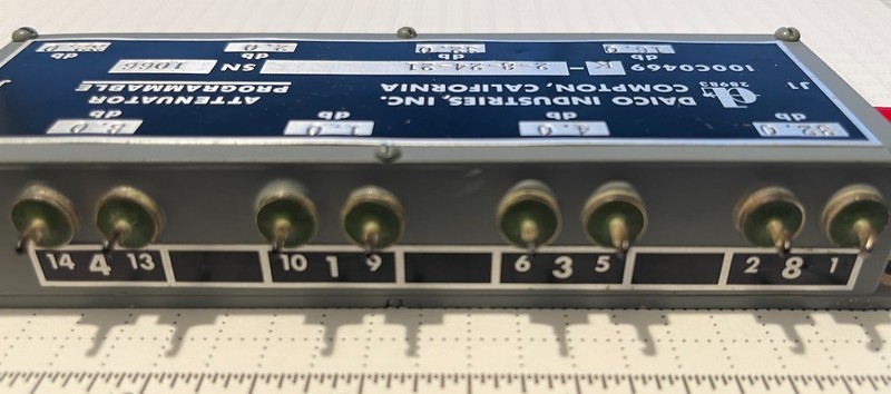 DAICO 100C046K-2-8-24-21 Attenuator Programmable SMA 8 Section 1,2,4,8,16,32 NOS gallery