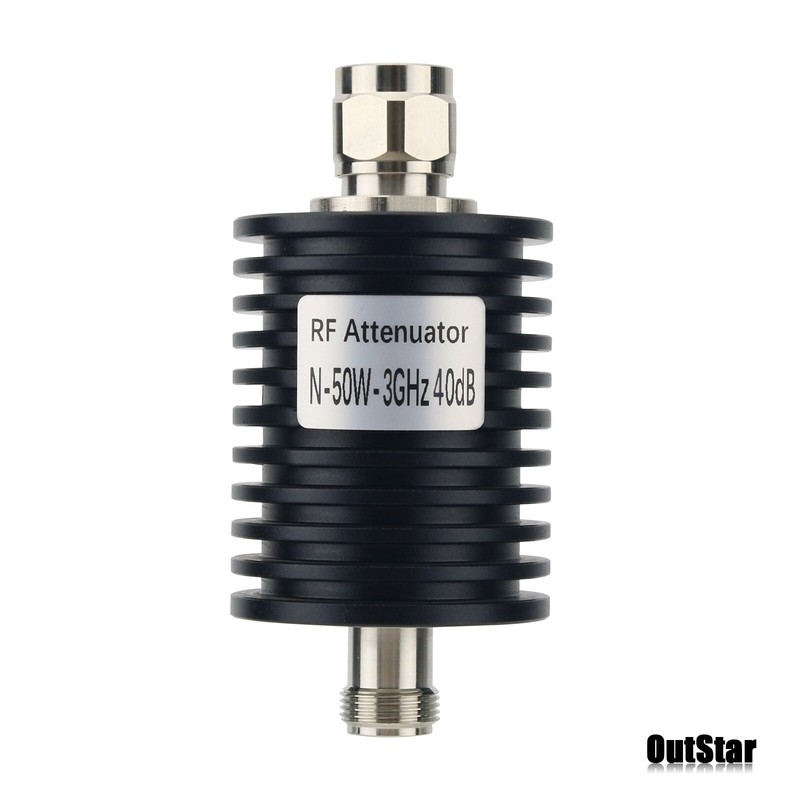 10DB-40DB 3G 4G Coaxial RF Fixed Attenuator N Type 50W with N-JK Connector