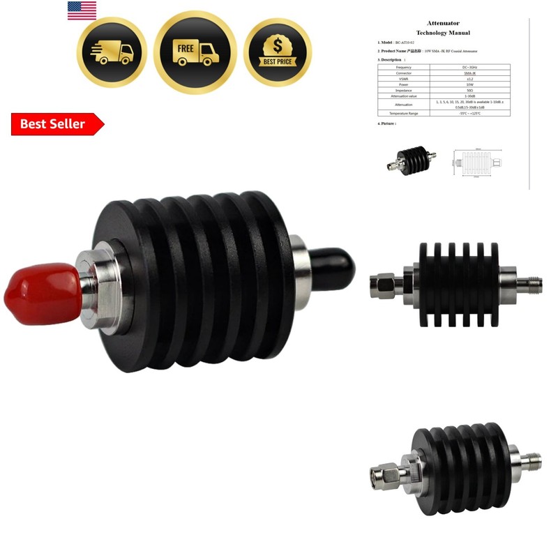 10W SMA Attenuator,20db,DC to 3GHz,50 Ohm