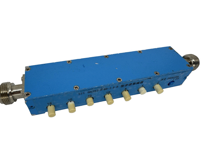 SHX GKTS2-8-60-2.5-B Step Attenuator 2.5 GHz RF Coaxial Variable Attenuator 0–60