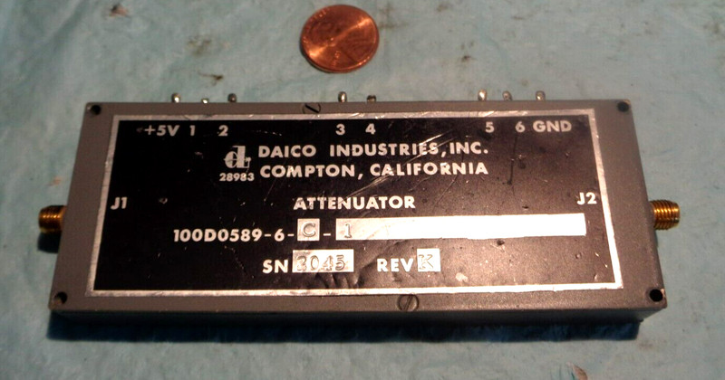 DAICO INDUSTRIES 100D0589-6-C-1 ATTENUATOR 100D0589 Series
