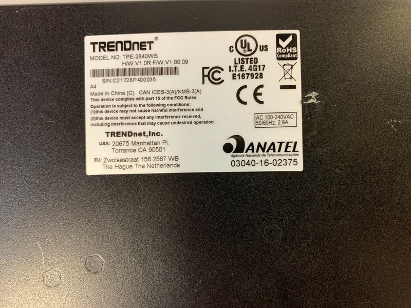 TRENDnet TPE-2840WS FOR PARTS/REPAIR gallery