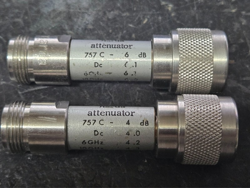 Narda 757C precision attenuators, 5 & 6 dB (you choose) TESTED 6-12 GHz Cal gallery