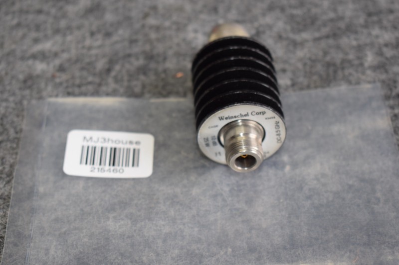 Weinschel 34-10-34 Med-Power Fixed Coaxial Attenuator 4GHz 10dB #215460-R1*B62