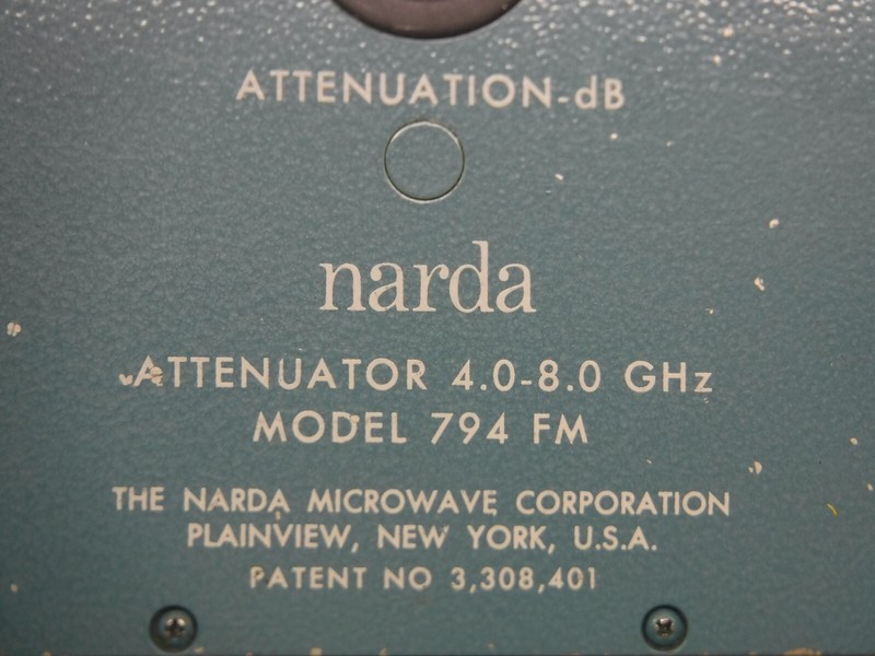 Narda Model 794 FM Attenuator 4.0-8.0 GHz gallery