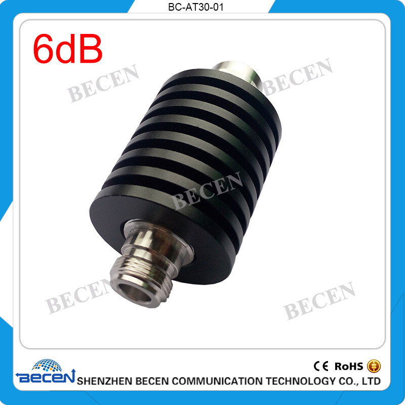 30W N 6dB Attenuator Plug male to Jack female 30 Watt DC-3Ghz rf attenuators