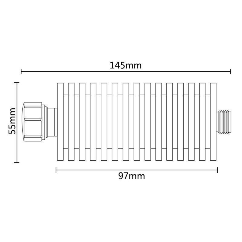 50W DIN 7/16 to N-Type RF Attenuator DC 0-4GHz 1-40dB Coaxial Fixed Attenuator gallery