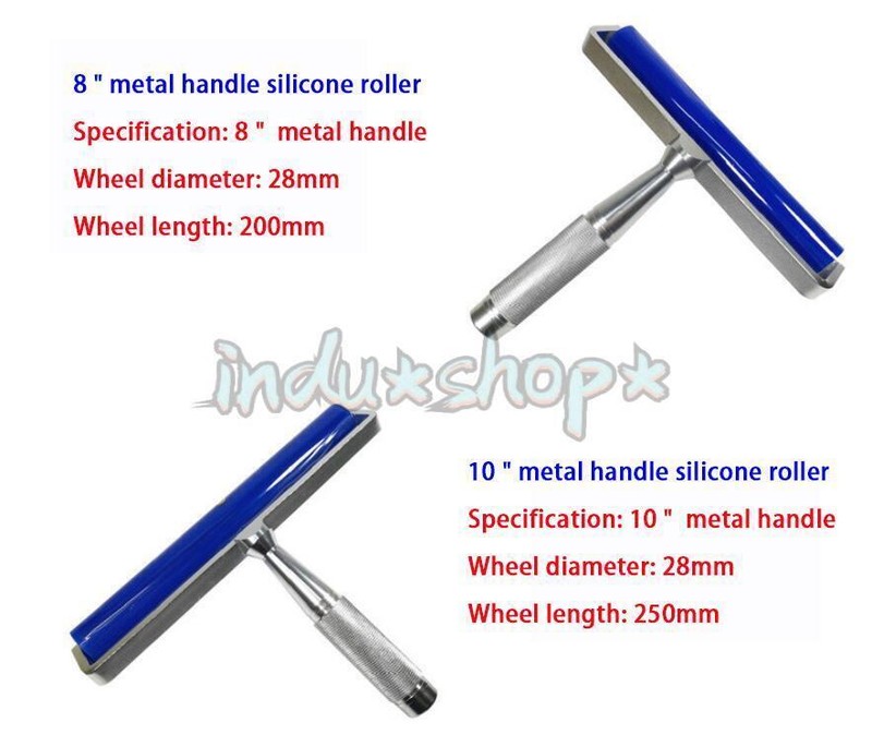 Anti Static Dust Removal Tool Silica Sticky Dust Roller Metal Handle 4-12 Inch gallery