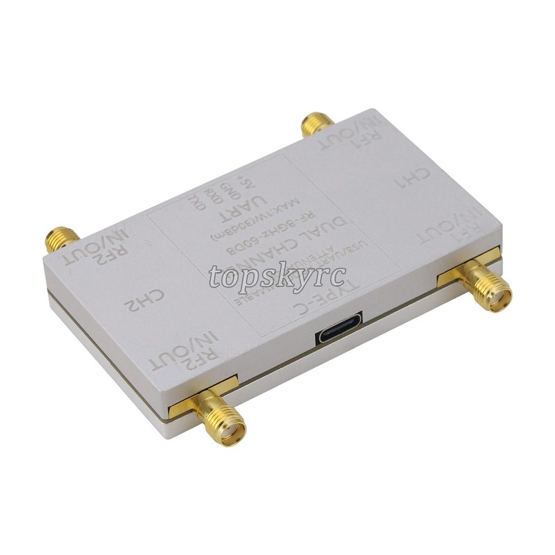 RF-8GHz-60DB Dual Channel Programmable Attenuator RF Attenuator w/Type-C Cable gallery
