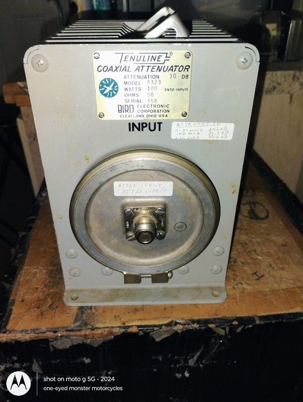 Bird Tenuline Coax Attenuator 8323 30Db 100W 50 OHMS gallery