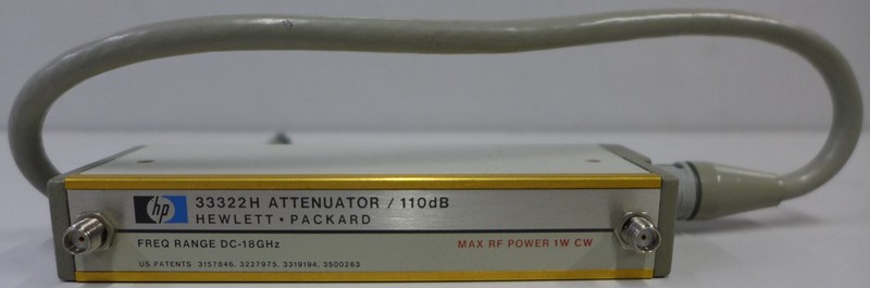 HP 33322H Opt H89 Prog. Attenuator DC-18 GHz, 0-110 dB, 10 dB step, 24 VDC, Gold gallery