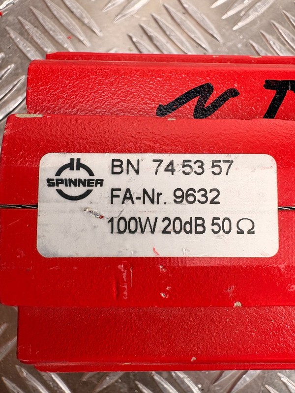 Spinner RF Attenuator BN745357 100W 20dB 50 Ohm High Power Dummy Load Red gallery