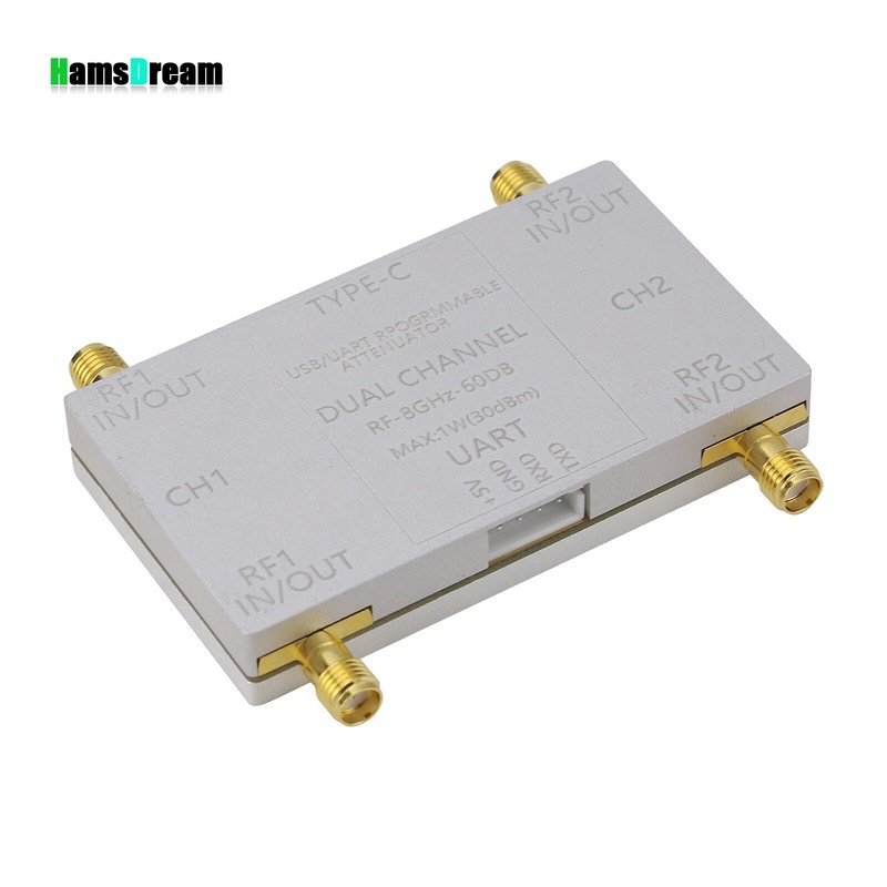 RF-8GHz-60DB Dual Channel Programmable Attenuator RF Attenuator Type-C for PC gallery