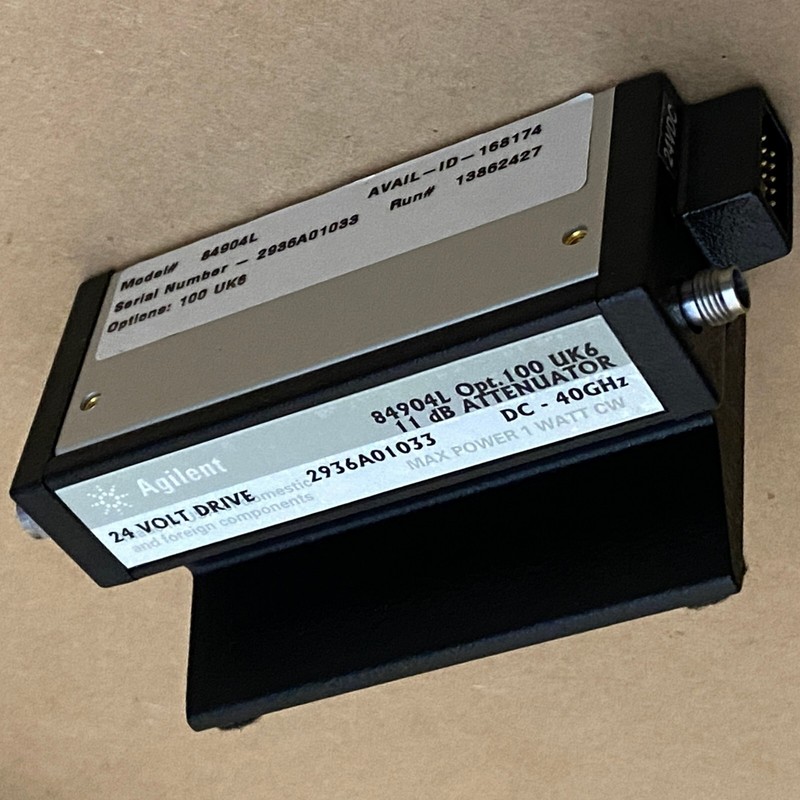 Agilent 84904L Programmable Attenuator 40 GHz 11dB 1dB Steps Option 100 2.4mm