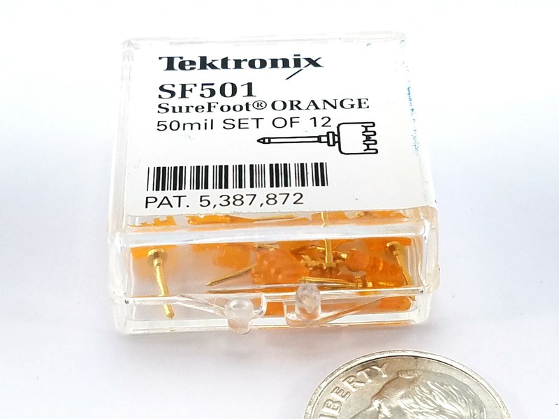 Tektronix SF501 Probe tip adapter, orange, 50mil pitch – pkg of 12
