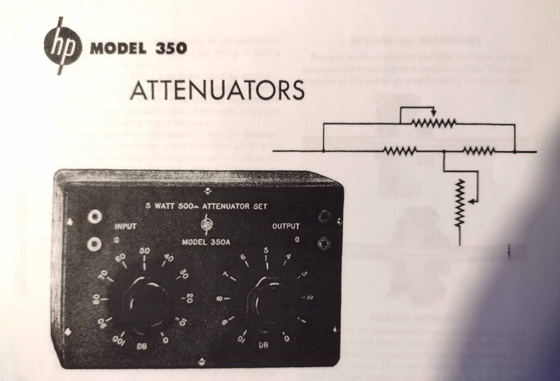 CLASSIC HEWLETT-PACKARD 500 OHM ATTENUATOR 350A gallery