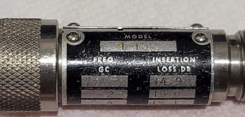 Weinschel Engineering Attenuator Model 1-15 gallery