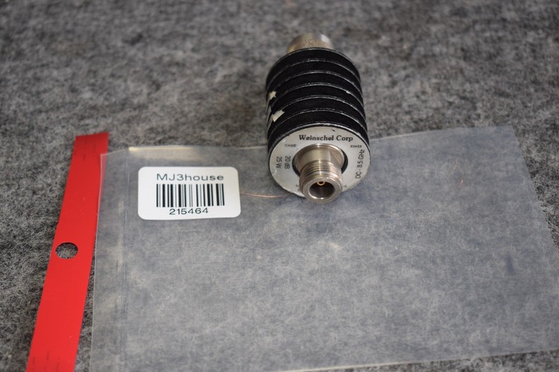 Weinschel 33-20-34 Coaxial Attenuator 20DB DC-8.5 GHZ #215464-R1*B62