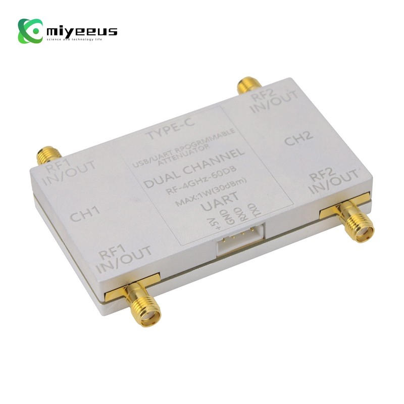 RF-4GHz-60DB Dual Channel Programmable Attenuator RF Attenuator + Type-C Cable gallery