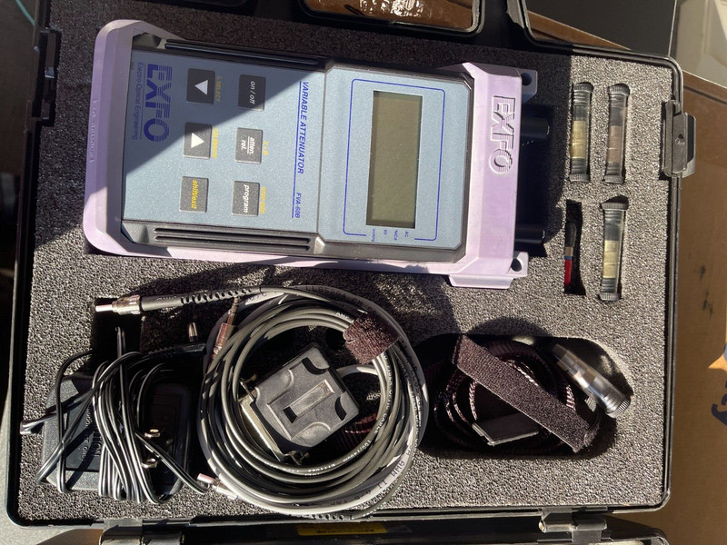 EXFO FVA-60B Optical Variable Attenuator with protective holder / stand gallery