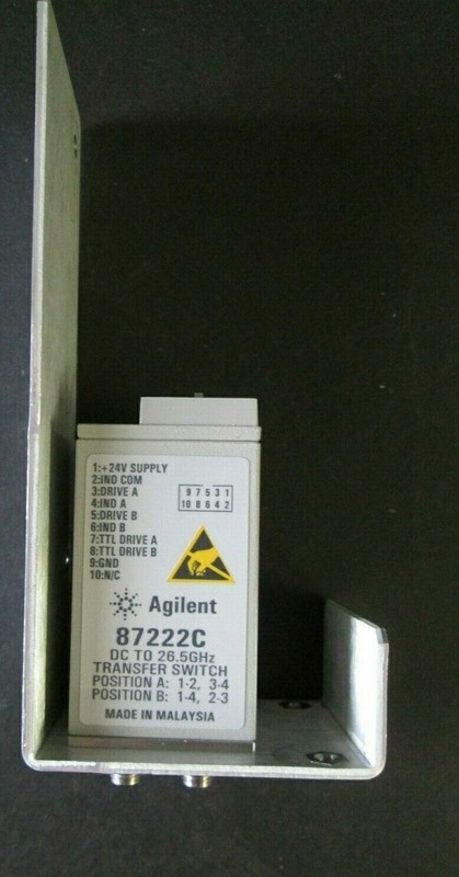 Coaxial Transfer Switch DC to 26.5 GHz Agilent 87222C with Bracket & Cable!