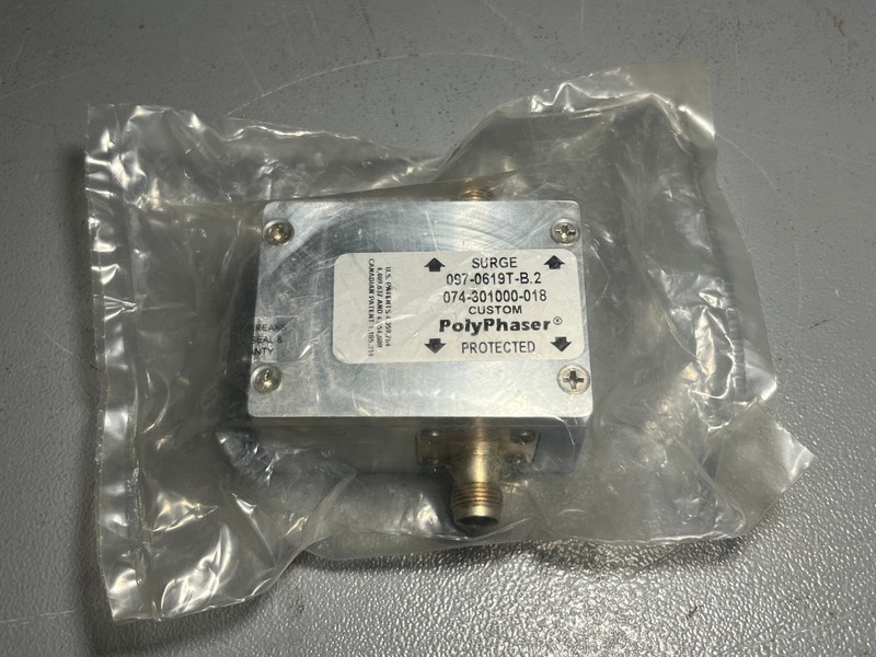 PolyPhaser 097-0619T-B.2 RF Surge Protector / Lightning Arrester 50Ω Coax