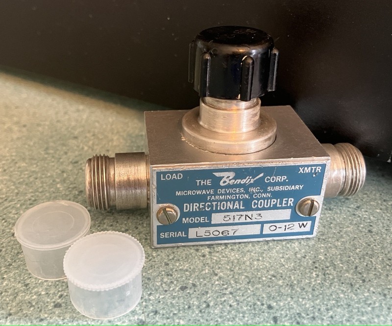 Bendix Microwave Devices- DIRECTIONAL COUPLER - Model 517N3 - 0-12 Watts