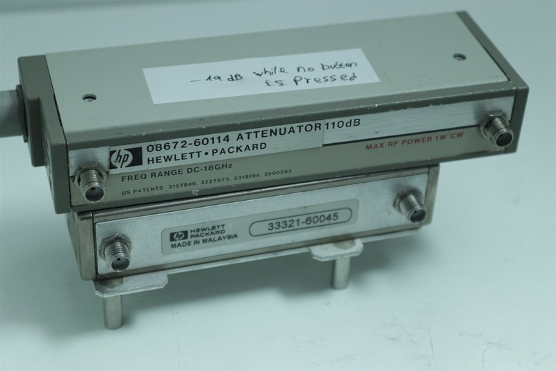 HP Agilent 33321-60045 + 08672-60114 Programmable Step Attenuators