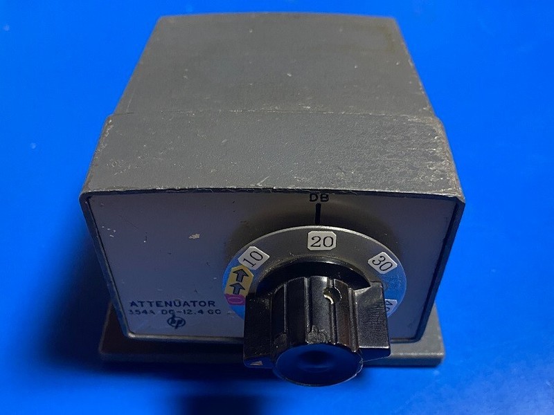 HP 354A Coaxial Step RF ATTENUATOR * DC - 12.4GHz * 0 - 60db * 2W * N * gallery
