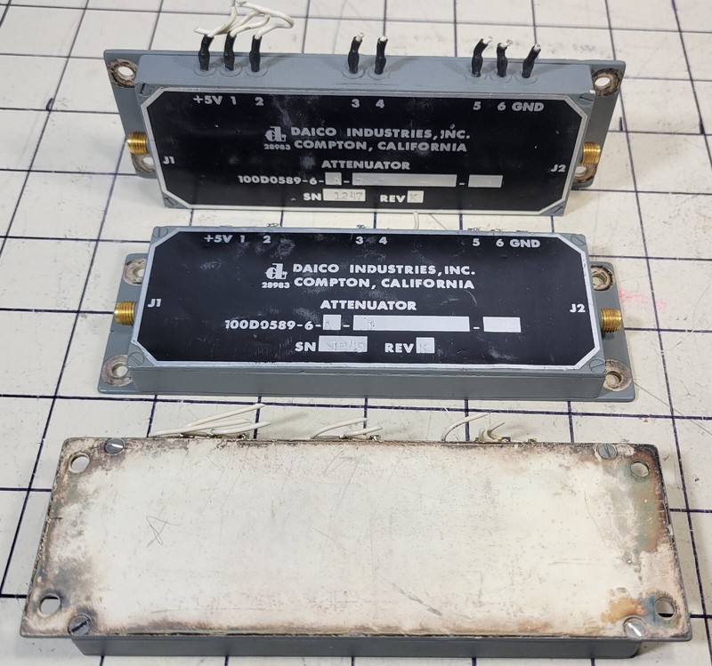 Lot of 3 DAICO INDUSTRIES ATTENUATOR 100D0589-6-A-.1 REV K.