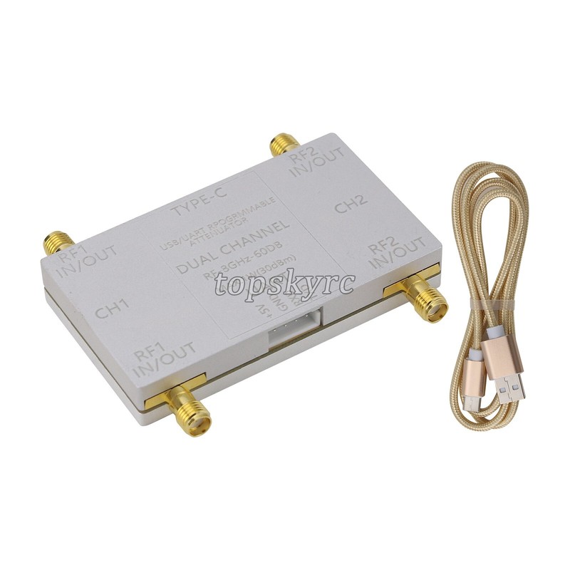 RF-8GHz-60DB Dual Channel Programmable Attenuator RF Attenuator w/Type-C Cable