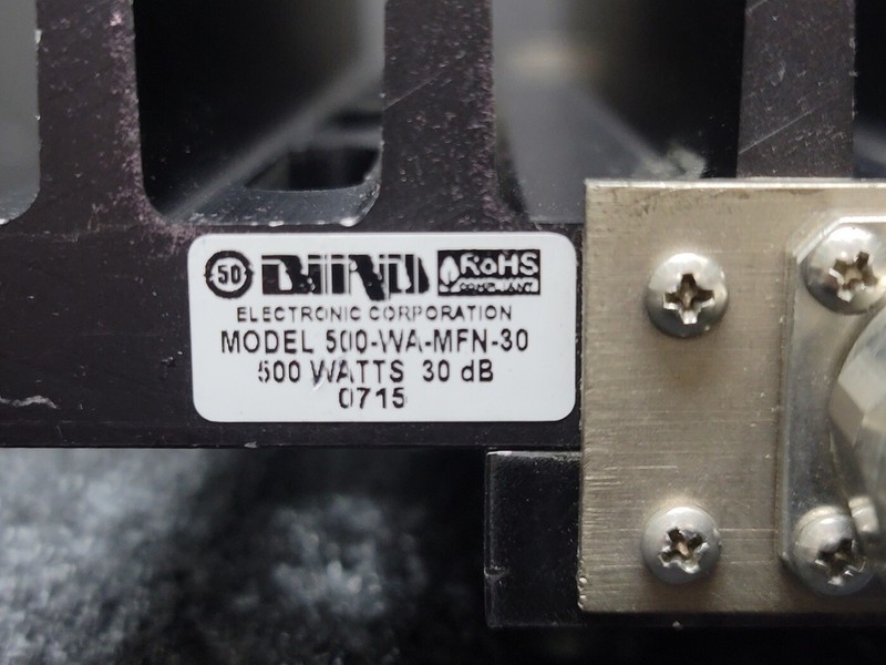 Bird 500-WA-MFN-30: RF Attenuator, 500W 30dB, AS-IS (0715-1) gallery