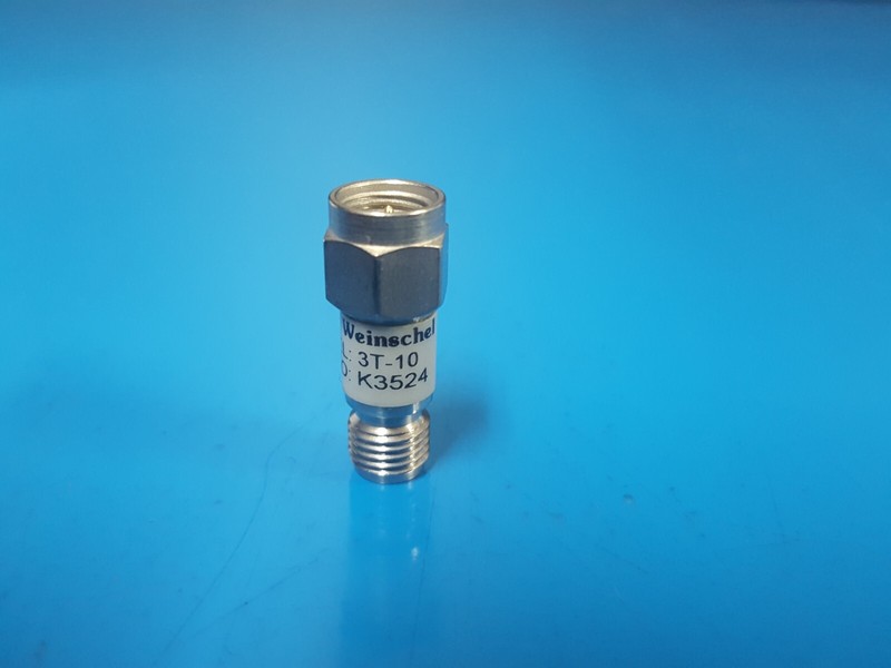 Weinschel 3T-10: Coaxial RF Attenuator, DC-12.4GHz, 10dB, SMA(M-F) (K3524) gallery