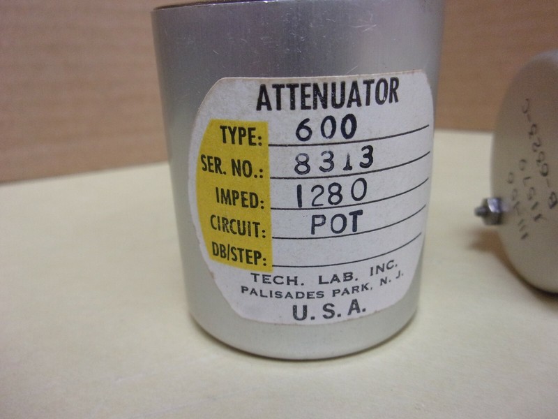 Tech lab Inc Chromatograph Attenuator Type 600 Imped 1280 , Used gallery