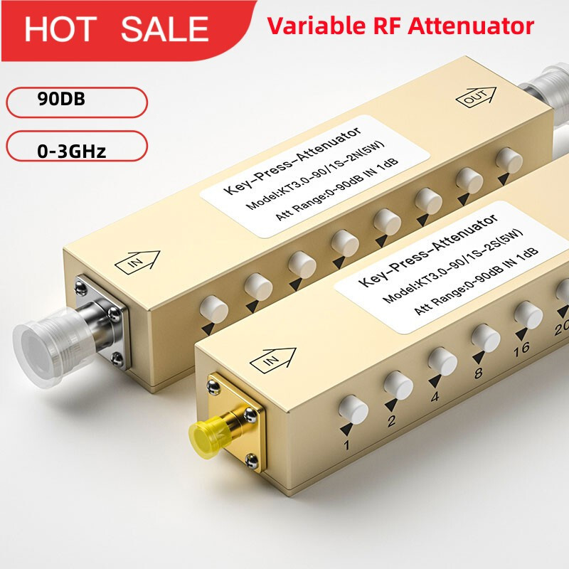 N-KK 10W 90DB 0-3GHz Variable Attenuator RF Attenuator with N-K-K Connector