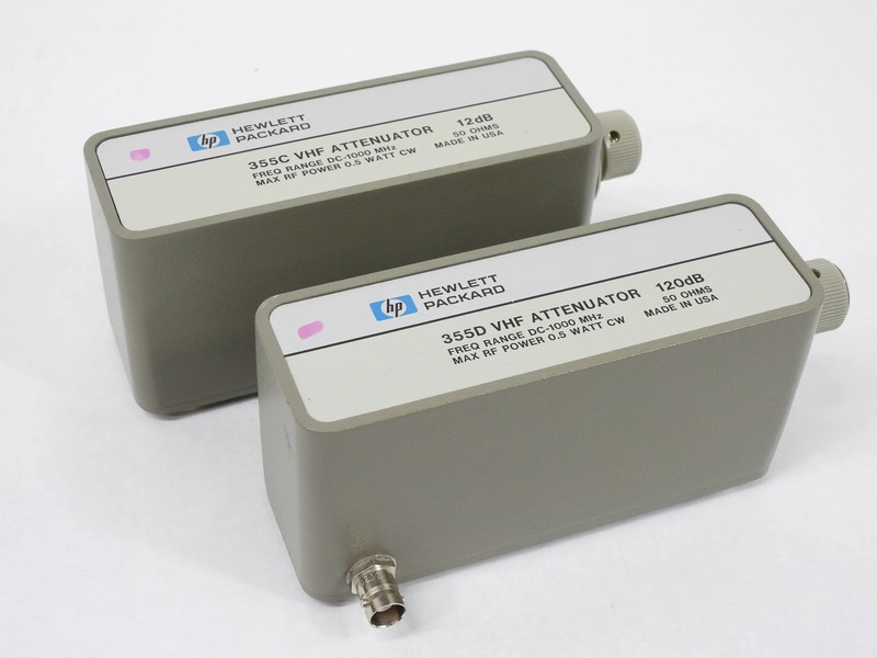 HP 355D 355C VHF Attenuator Set 120dB 12dB (excellent)