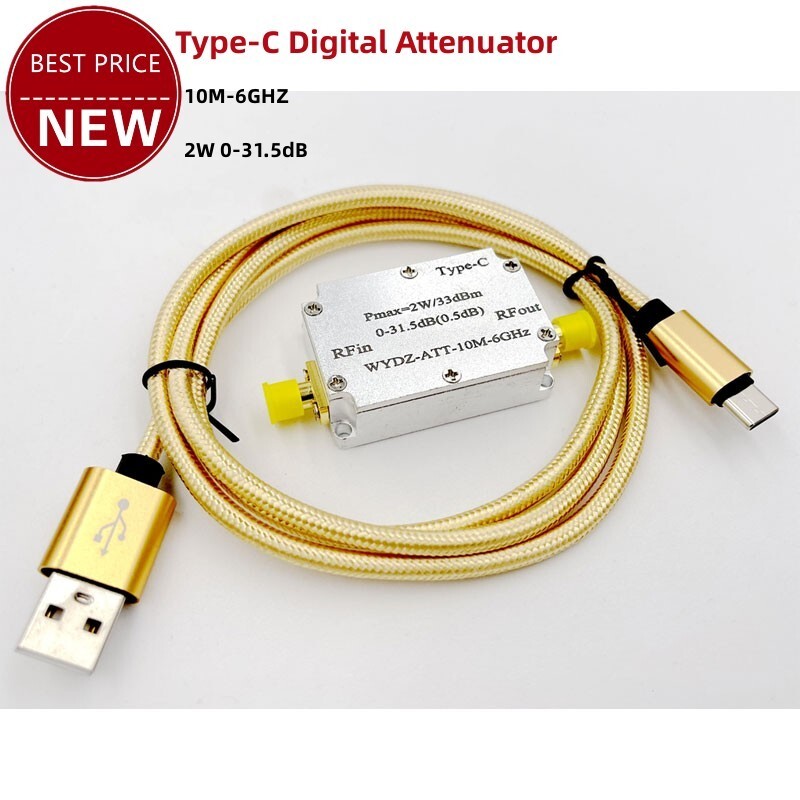 Type-C Digital Attenuator 10M-6GHZ 2W 0-31.5dB for Microwave Radio and VSAT