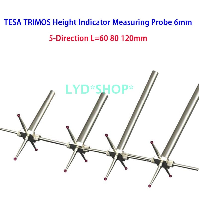 6mm 5-Direction L=60 80 120mm Height Indicator Probe gallery