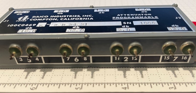 DAICO 100C046K-2-8-24-21 Attenuator Programmable SMA 8 Section 1,2,4,8,16,32 NOS gallery