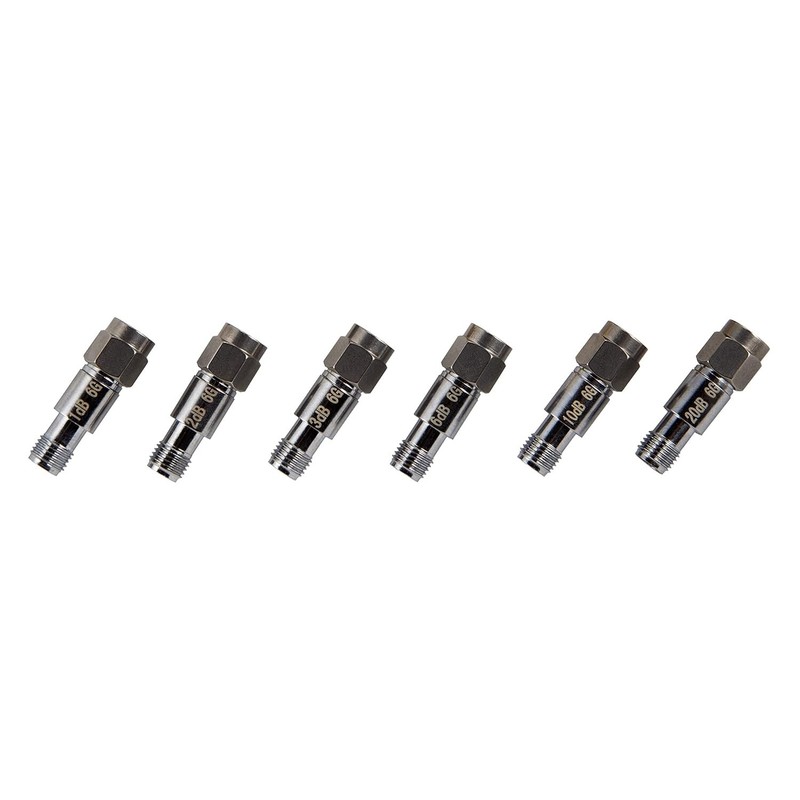 Compact Bundle of 6 Highly Accurate SMA In-Line Attenuators - 1dB to 42dB gallery