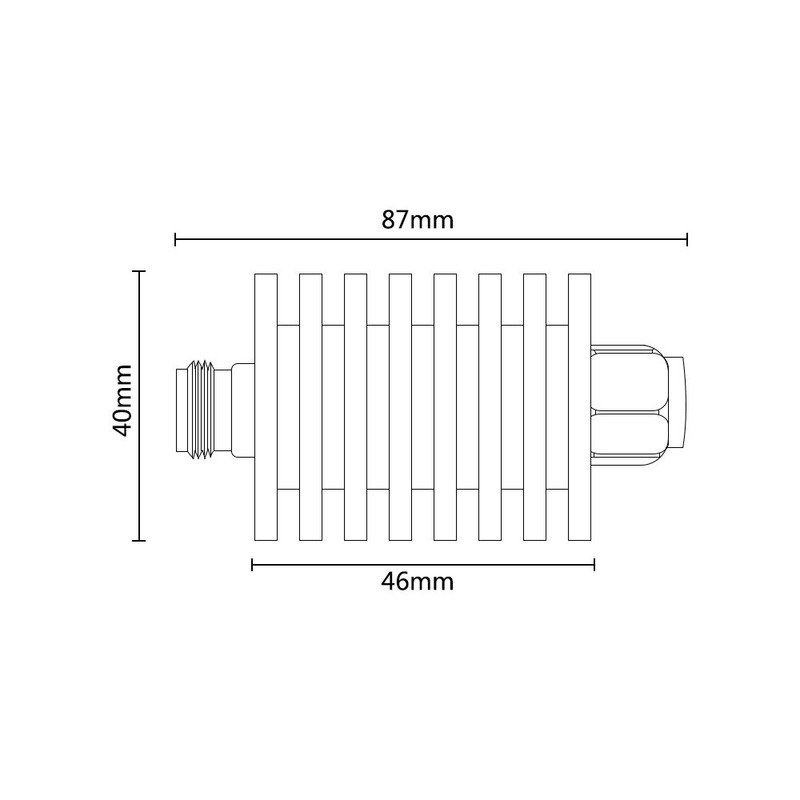 25W N-Type RF Fixed Coaxial Attenuator 10dB for RF Network Analyzer Calibration gallery