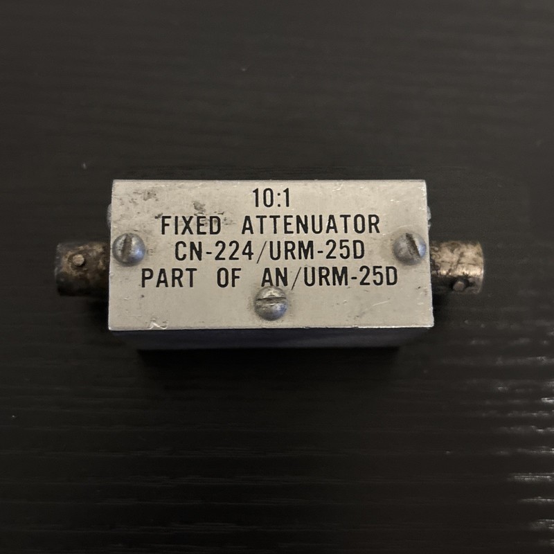 CN-224 / URM-25D 10:1 Fixed Attenuator for RF Signal Generator Set AN/URM-25D