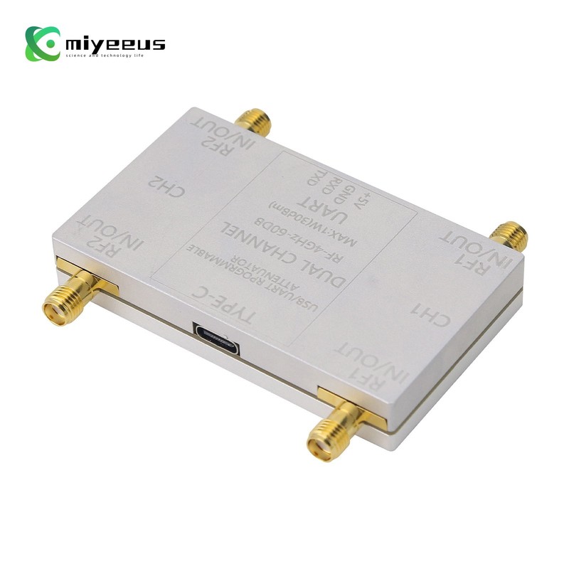 RF-4GHz-60DB Dual Channel Programmable Attenuator RF Attenuator + Type-C Cable gallery