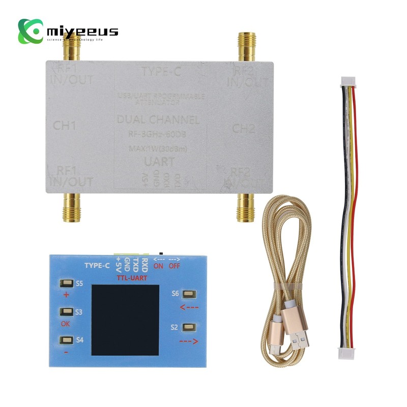 RF-8GHz-60DB Programmable Attenuator + Type-C Cable + Offline Control Board gallery