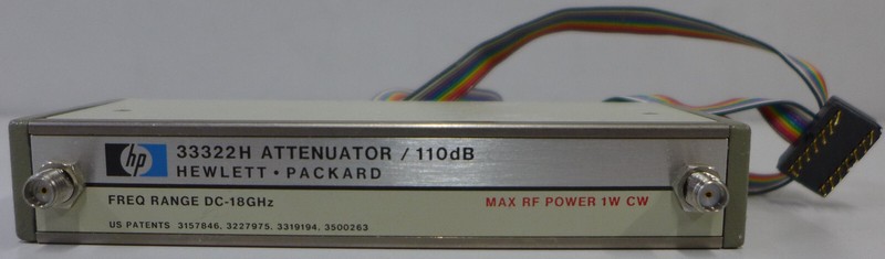 HP 33322H Opt H90 Prog. Attenuator DC-18 GHz, 0-110 dB, 10 dB step, 24 VDC gallery