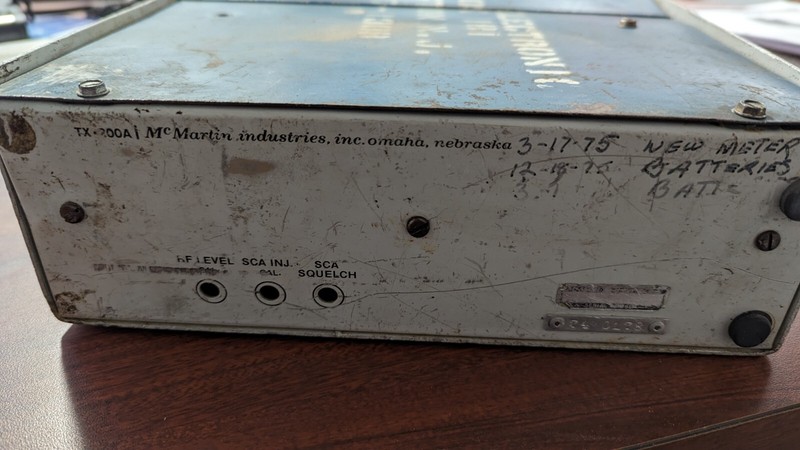 mcmartin tx-200a FM/SCA signal analyzer from the 70s gallery