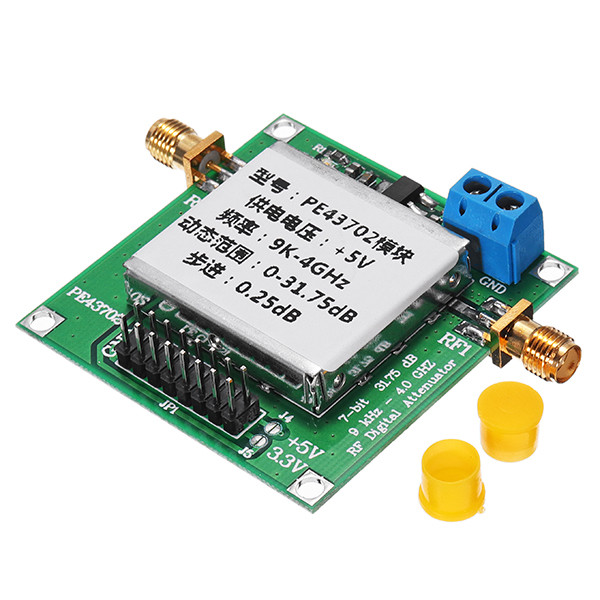 PE43702 +MCU +OLED 9K-4GHz 0.25dB 31.75dB Digital RF Attenuator Module gallery