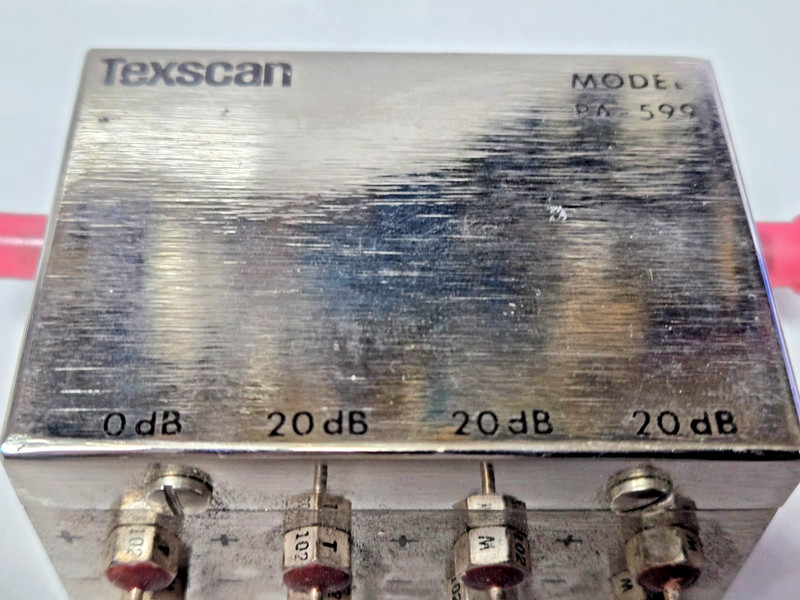 NEW Texscan PA-599 DC- 500 MHz, 28 V, 0 to 60 dB, SMA (F-F) Switched Attenuator gallery